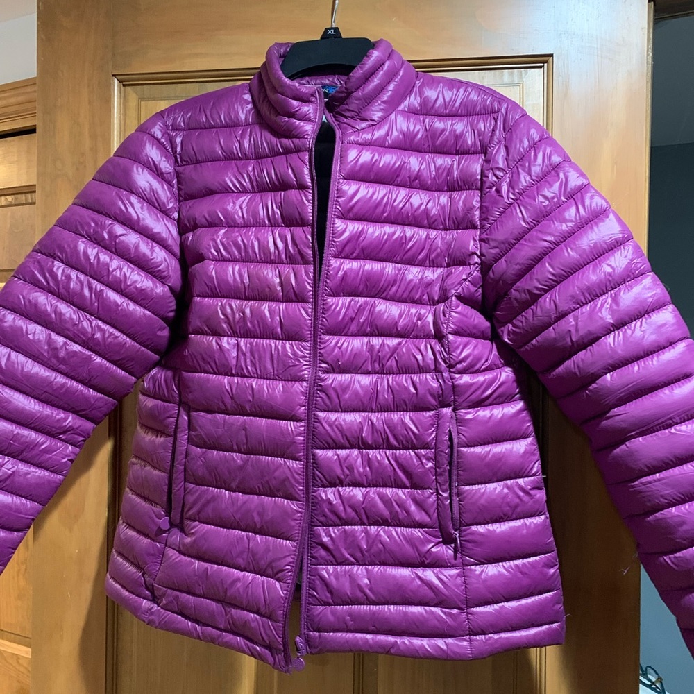 Spire by Galaxy XL Purple Puffer jacket